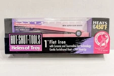 Helen of Troy Hot Shot Tools pink 1" straightening Flat Iron New Open Box