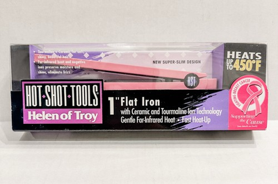 #ad Helen of Troy Hot Shot Tools pink 1quot; straightening Flat Iron New Open Box $35.00