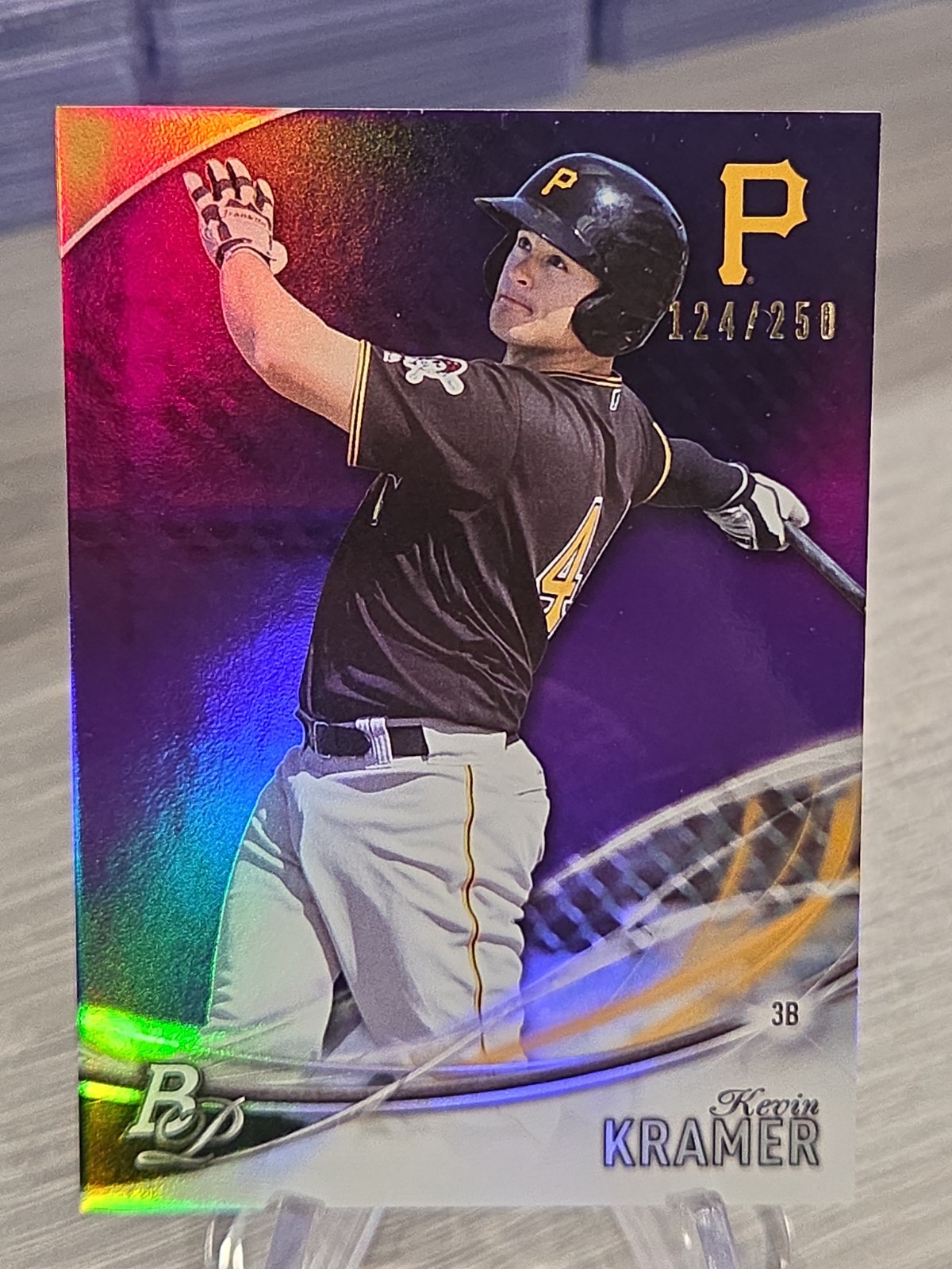 Kevin Kramer 2016 Bowman Platinum Purple /250 #TP-KK Pittsburgh Pirates