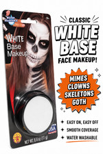 WHITE BASE MAKEUP POT Mime Clown Body Costume Halloween Face Paint Team Color