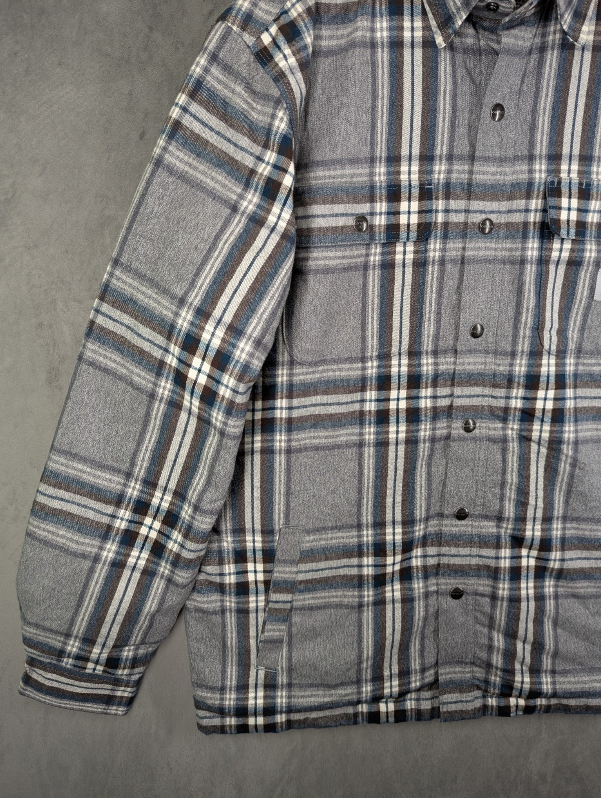 Carhartt Lumberjack Shirt Jacket Size Large Relaxed Fit Sherpa Lined Flannel image 3