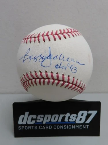 Reggie Jackson Inscription Signed Auto Autograph Baseball Leaf Authentics COA