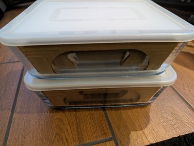 (2x4er) Pyrex- Cook & Freeze 4 Glasformen Deckel 0,8 l,1,5.2,6,4L