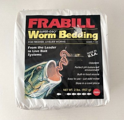 NEW Frabill Super-Gro Worm Bedding for Worms Bait 2 lbs (907 g) Odorless