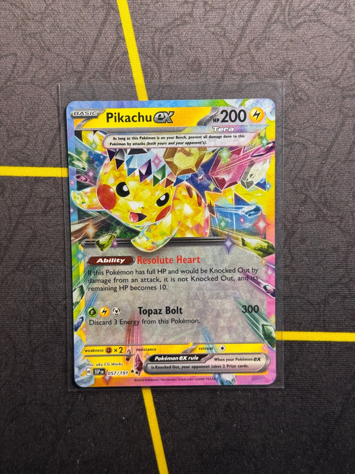 Pikachu ex 057/191 - Pokemon TCG Surging Sparks Double Rare NM
