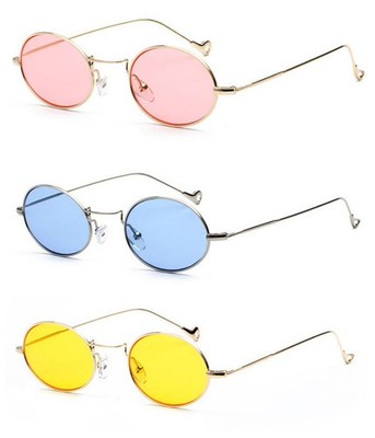 Retro Oval Anti UV Tinted Purple Yellow Blue Reading Glass +1.0 1.5 2.0 2.5~+6
