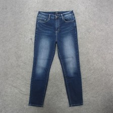 Cello Jeans Womens 10/11 Blue Skinny Stretch Denim Mid Rise Style YT16744DK