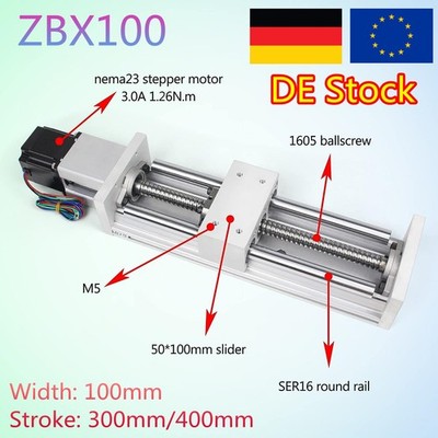 CNC Linearachse XYZ-Achse Linear Stage Stroke 300mm 400mm + Nema 23 Schrittmotor