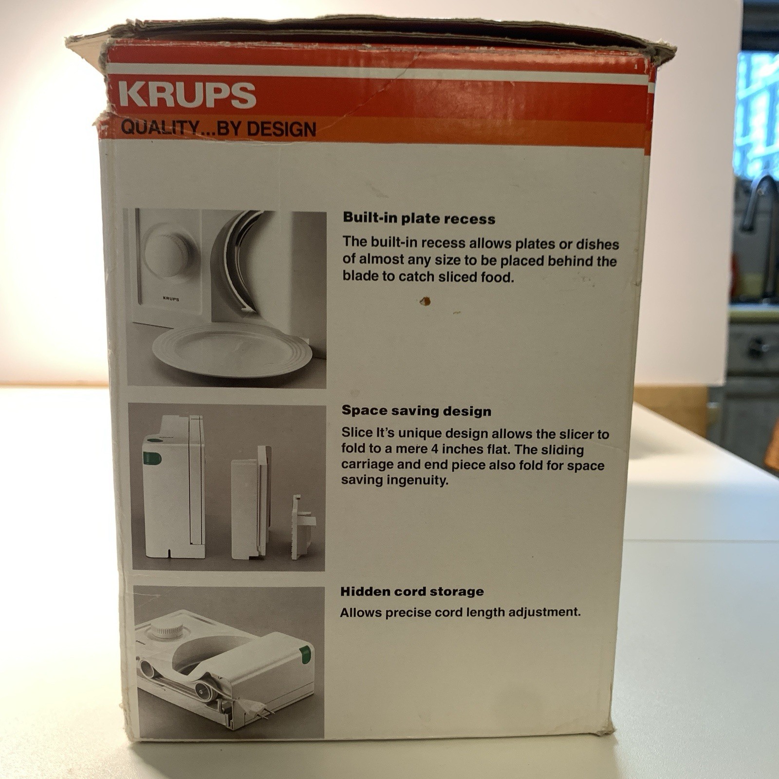Krups Slice It Electric Food Slicer 213A Box W/ Manual Pre - White