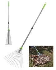 WORKPRO Leaf Rake for Gardening Heavy Duty Metal Rakes Tool for Garden Yard USA