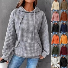 PLUS SIZE Ladies Winter Sweatshirts Casual Loose Hooded Hoodies Tops Pullover