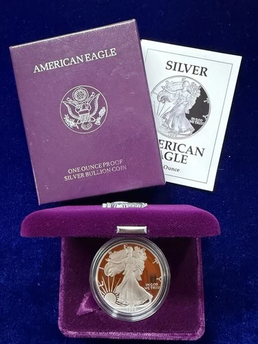 1992-S Proof American Silver Eagle with OGP & COA