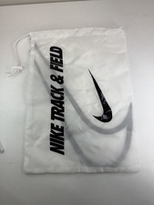 White Nike Track Field Spike Shoe Bag Carry Tote Drawstring