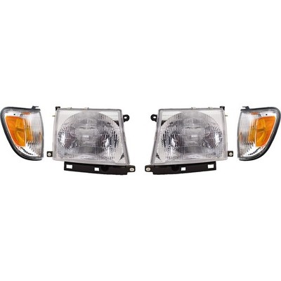 Headlight Kit For 1998-2000 Toyota Tacoma 4WD RWD With Corner Light Left & Right