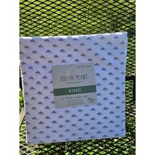 King sheet set with blue flowers