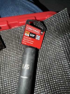 $13 Socket Sears Craftsman 1/2'' Drive 5/8'' Deep Impact  6 Point CMMT15999