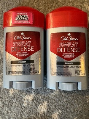 (2)Old Spice Sweat Defense Strong Swagger Scent Men's AntiPerspirant Deo RARE