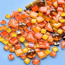 500g Mixed Color Irregular Crystal Mosaic Tiles 0.4x0.4 Inch DIY Craft Projects
