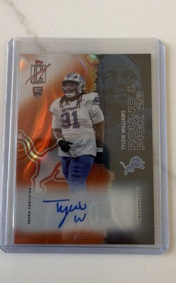 2025 Topps Chrome - Rookie Autographs Tyleik Williams Orange Lava Refractor /25 
