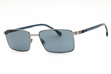 Hugo Boss BOSS 1700/S 0V84 IR Ruthenium Blue/Grey 57-18-150 Sunglasses New Au...
