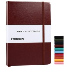 Lined Journal Notebook - Brown Leather A5 Har...