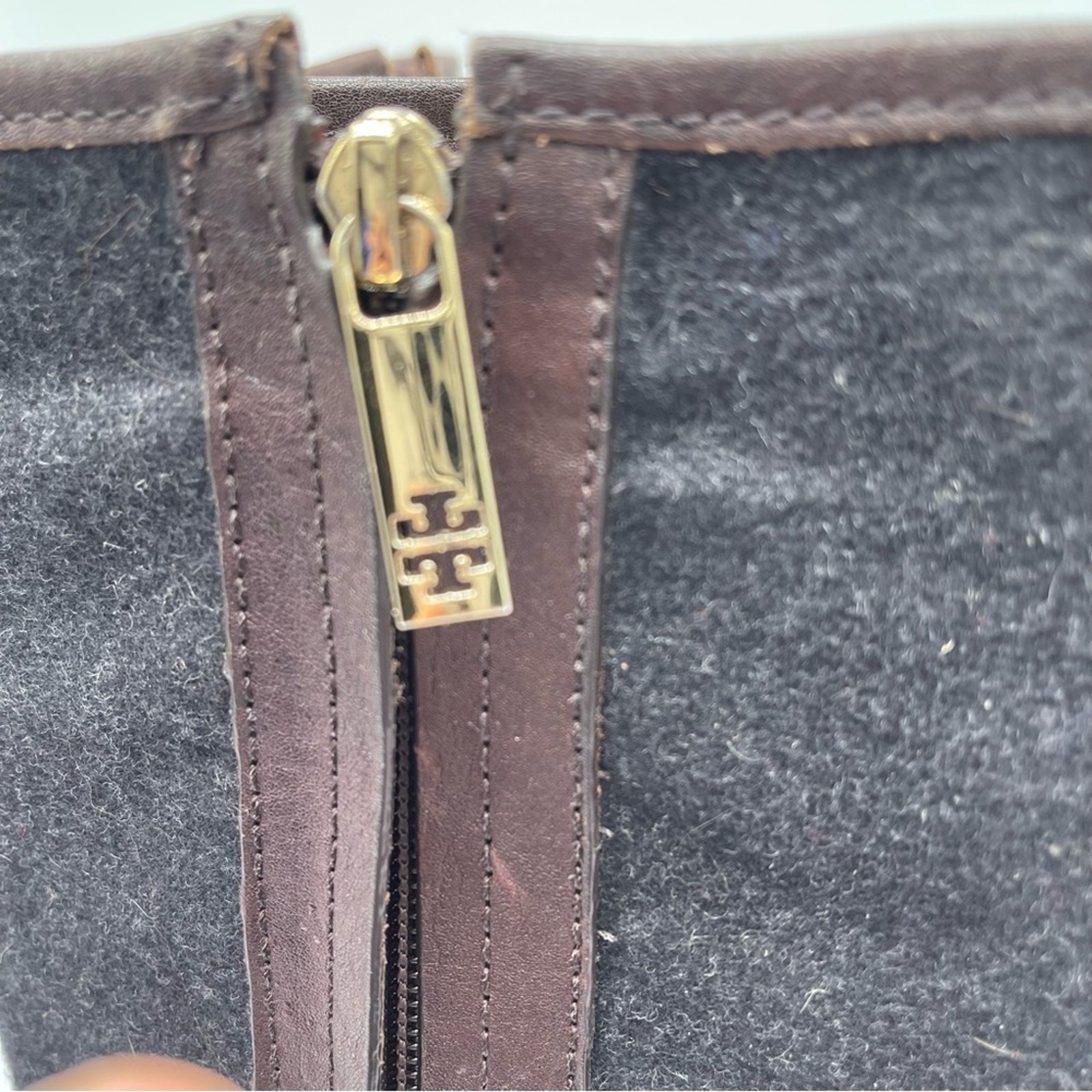 Tory Burch, Leather and Wool Travel Boots, Size 8M. Leather Sole. Excellent cond thumbnail 7