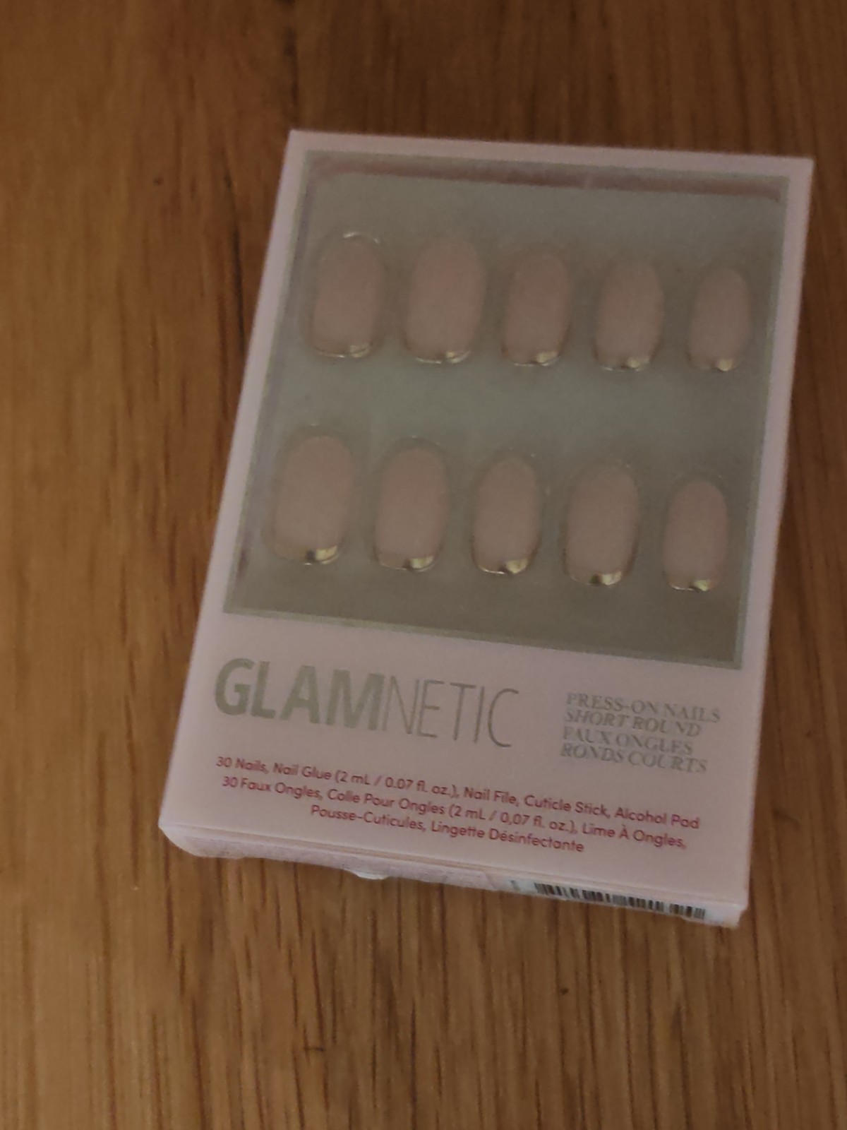 Glamnetic Press On Nails - Goal Digger Fauxongles Rondscourts Short Round