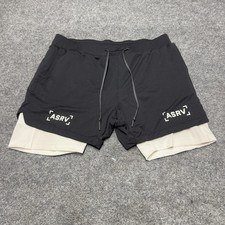 ASRV Train-Lite Short Men XL 5" Lined Liner Gym Run Lift Workout Black DSG-0222