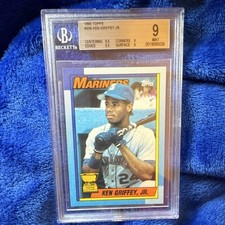 Topps 1990 Ken Griffey Jr #336 Mariners All-Star Rookie BGS 9 Mint Baseball Card