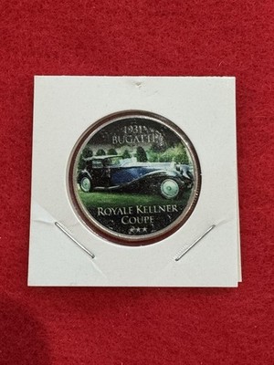 1931 Bugatti (Royal Kellner Coupe), Colorized Kennedy Half Dollar