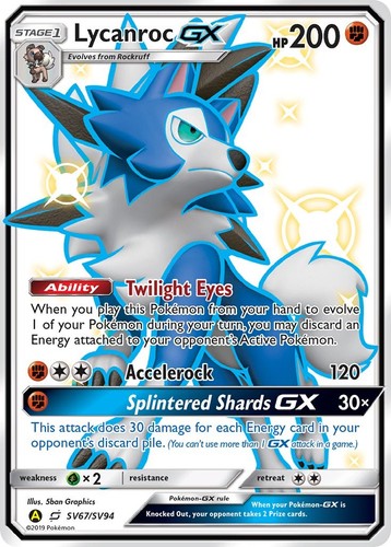 Lycanroc GX SV67/SV94 NM Pokemon Card TCG | eBay Lycanroc GX SV67/SV94 NM Pokemon Card TCG | eBay