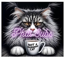 20oz Sublimation Tumbler Wrap Morning Cat Ready To Press Heat Transfer