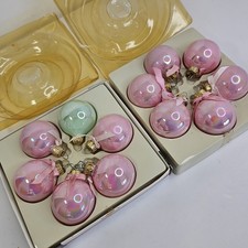 Kurt Adler Glass Iridescent Vintage Christmas Ornaments 12pcs