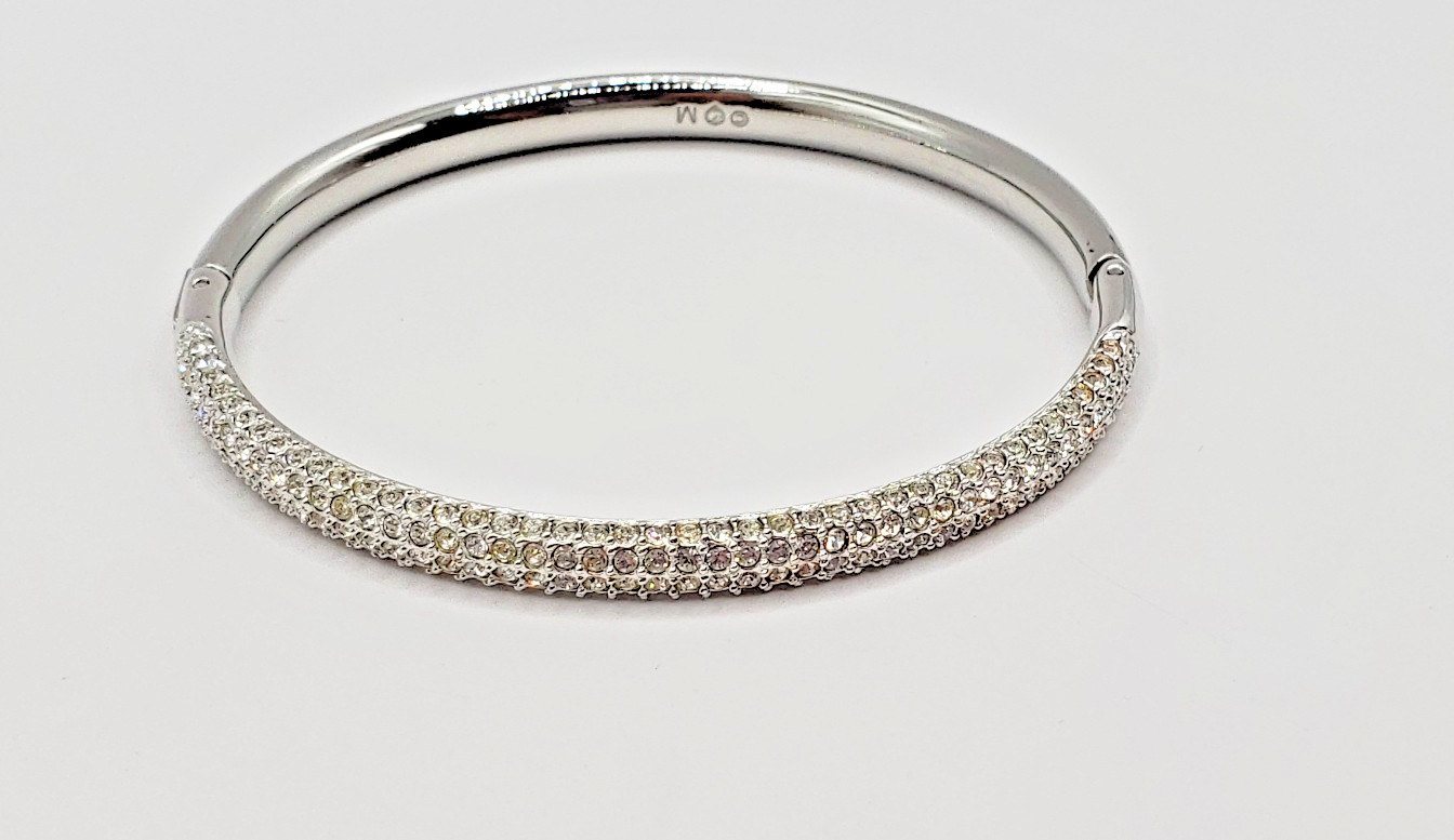 Swarovski 4 Row Crystal Elements Bangle Bracelet … - image 1