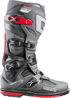 Gaerne SG-22 Boots Anthracite Black Red Size 12 2262-007-12 MX Motocross