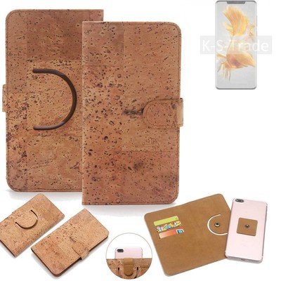 Wallet case für Huawei Mate 50 Pro Kork Schutz Hülle Walletcase Cover Tasche