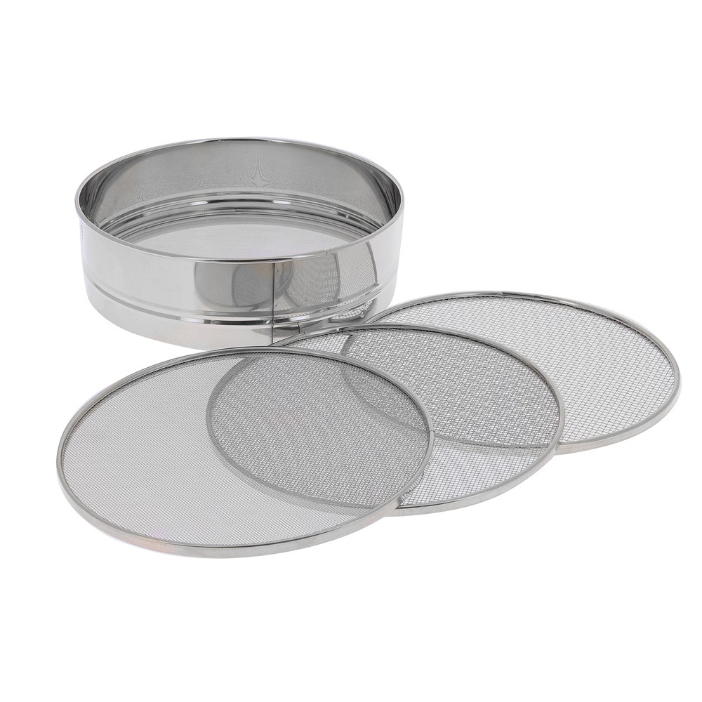 Tamis à farine 21 cm de Buyer avec 4 grilles interchangeables en inox