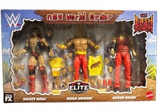 Mattel WWE nWo Bash at the Beach Spielset, 3 Figuren+Accessoires, 8+