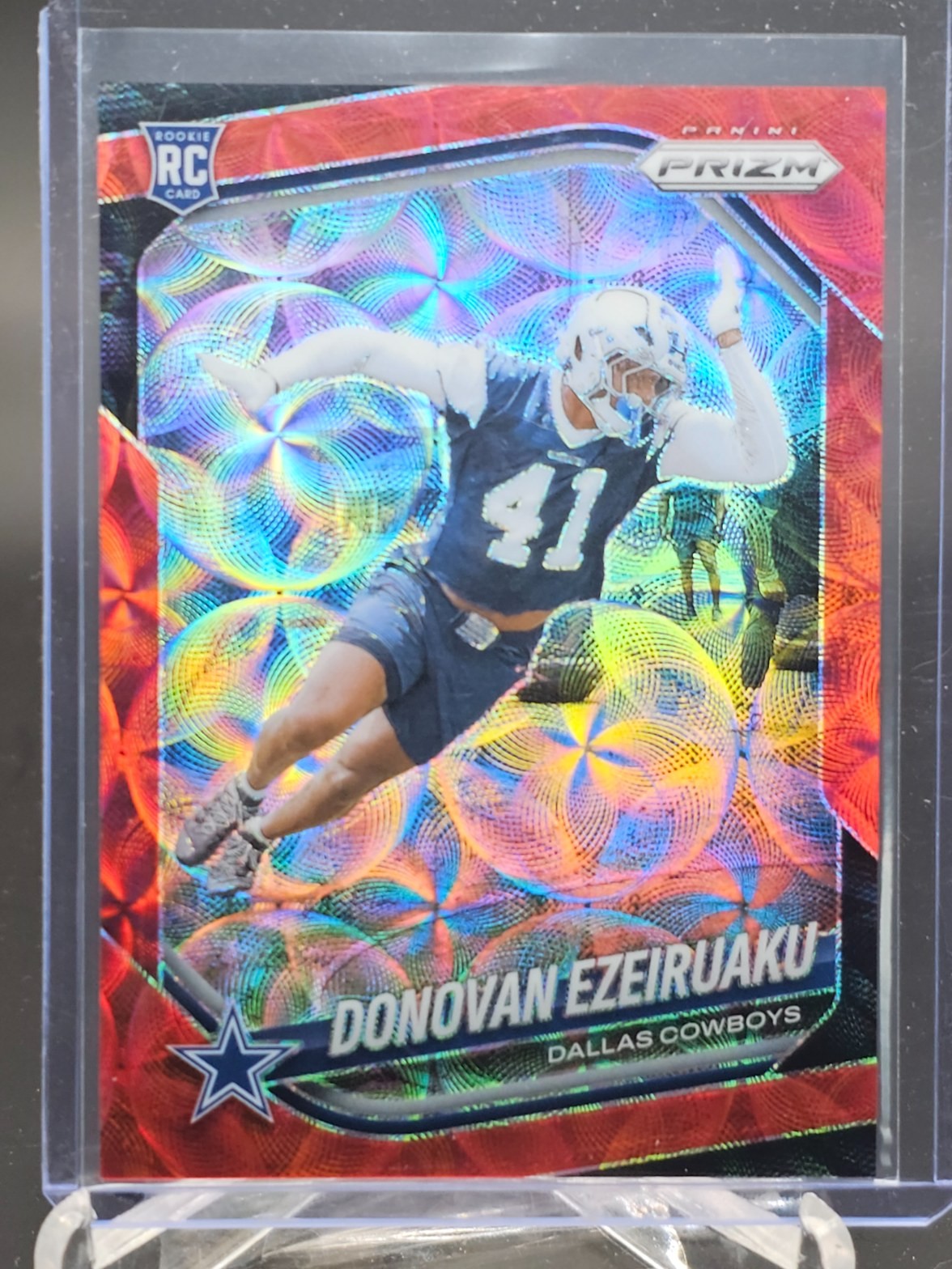 DONOVAN EZEIRUAKU 2025 PANINI PRIZM ROOKIE RED CHOICE /20 #314 COWBOYS Q5384