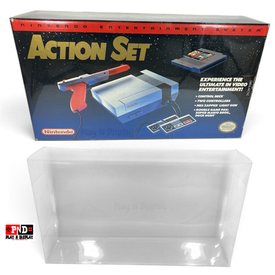 1 Nintendo NES Action Set Console Box Protector .50mm Clear Plastic Display Case