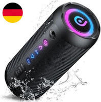 Bluetooth Lautsprecher Mit Licht, 25W Musikbox Tragbarer Bluetooth Box Mit IPX7