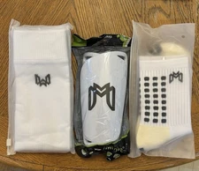 Medicaptain Unisex Elite Bundle Shin Guards And Socks DH3 Gray One Size NWT