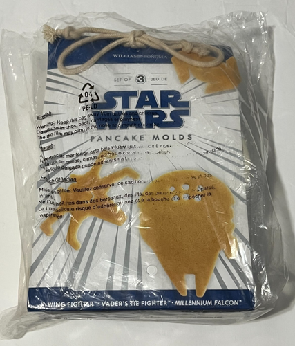 Star Wars Stampi per Pancake Set di 3 Williams-Sonoma NUOVO set spedizione stellare