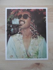 Stevie Wonder autograph signed 20x25 cm card