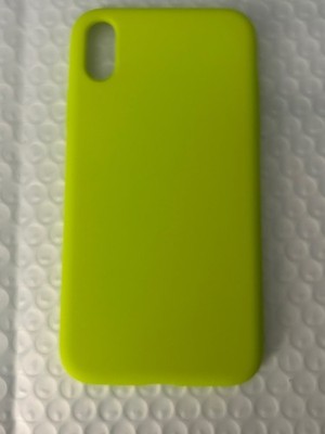 iPhone XS Max Case-Fluorescent Yellow-Full Coverage,Shockproof, Soft Silicone