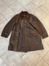 Vintage 1960s Barbour Waxed Cotton Stockman Shooting Coat Made in England 54” Ch