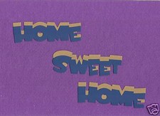 HOME SWEET HOME die cuts scrapbook cards