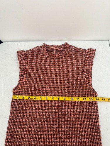 Maison Scotch & Soda Women Size Small Smocked Ruffle Sleeve Top - Picture 7 of 12