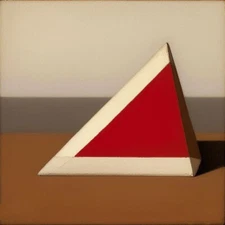 Medium Abstract Painting 2x2 ft. Post-Modernism Geometric Demrin Cubism II NEW