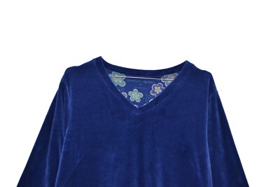 Robe Vintage Ligne A En Velours Bleu Gudrun Sjoden - Taille M/L, Occasion En Très Bon état